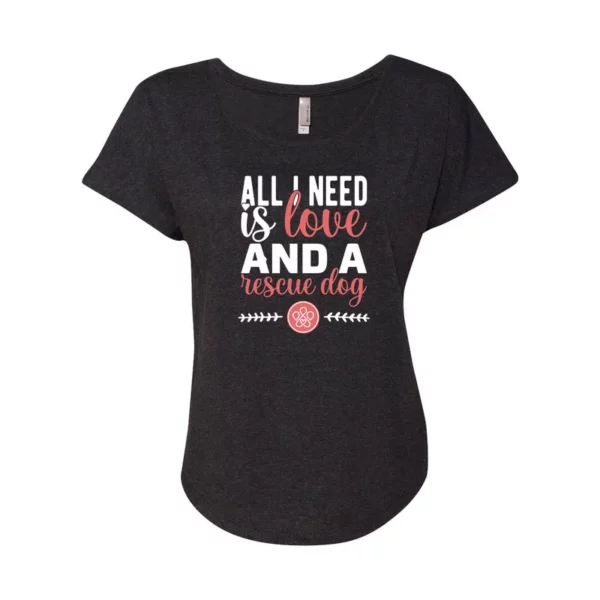 Love & a Rescue Dog Dolman Tee